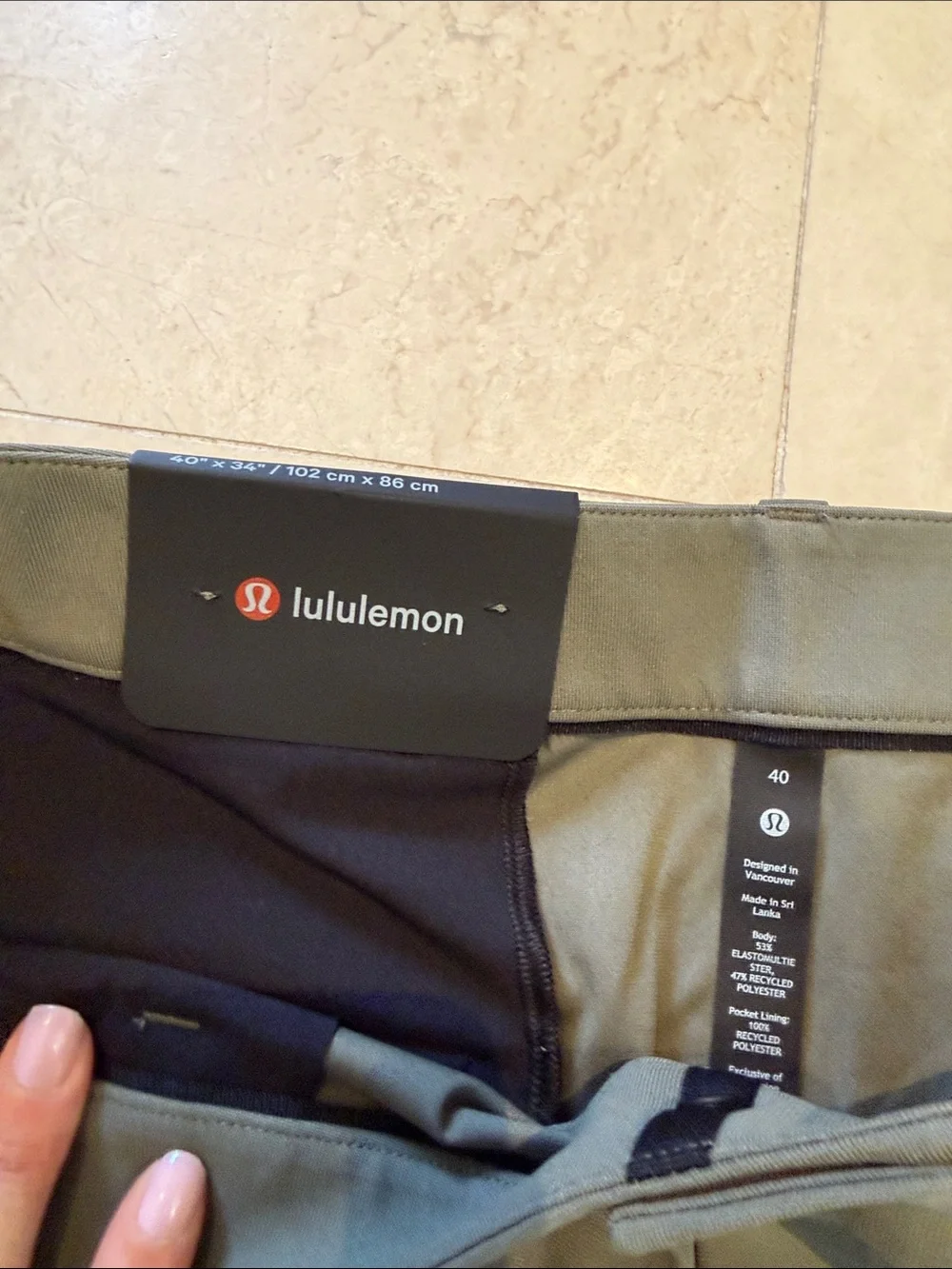 lululemon athletica Men's Olive Chino Pants - Picture 2 of 4